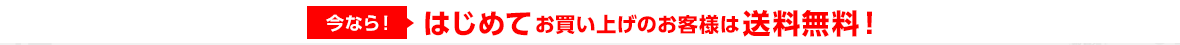 はじめてお買い上げのお客様は送料無料！